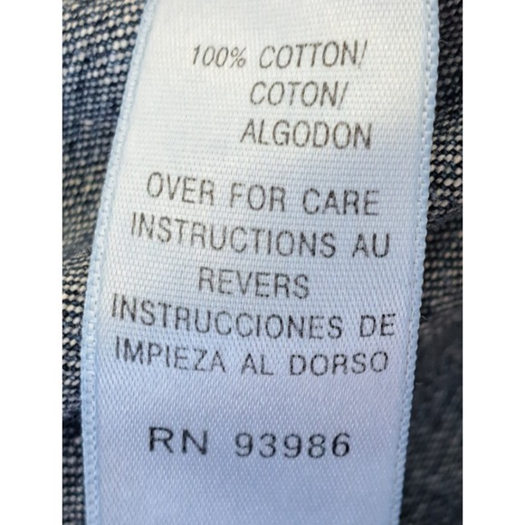 Vtg Casual Corner ANNEX Denim Skirt Womens 8 Blue Zip Pockets 21"L Cotton - Picture 8 of 9